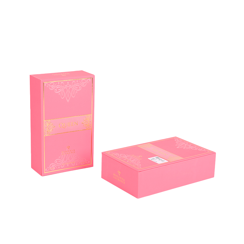 Парфюмная коробка с чистой пустыней с золотой горячей штампочки