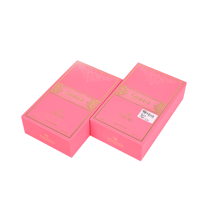 Парфюмная коробка с чистой пустыней с золотой горячей штампочки