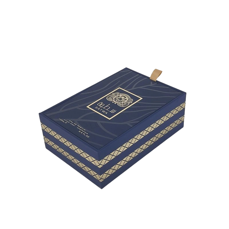 Роскошная парфюмерная коробка с индивидуальной золотой фольгой и подносом EVA для дополнительной защиты HP018